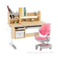 Children Study Table Chair Set Modern student writing desk wooden study kids desk Supplier